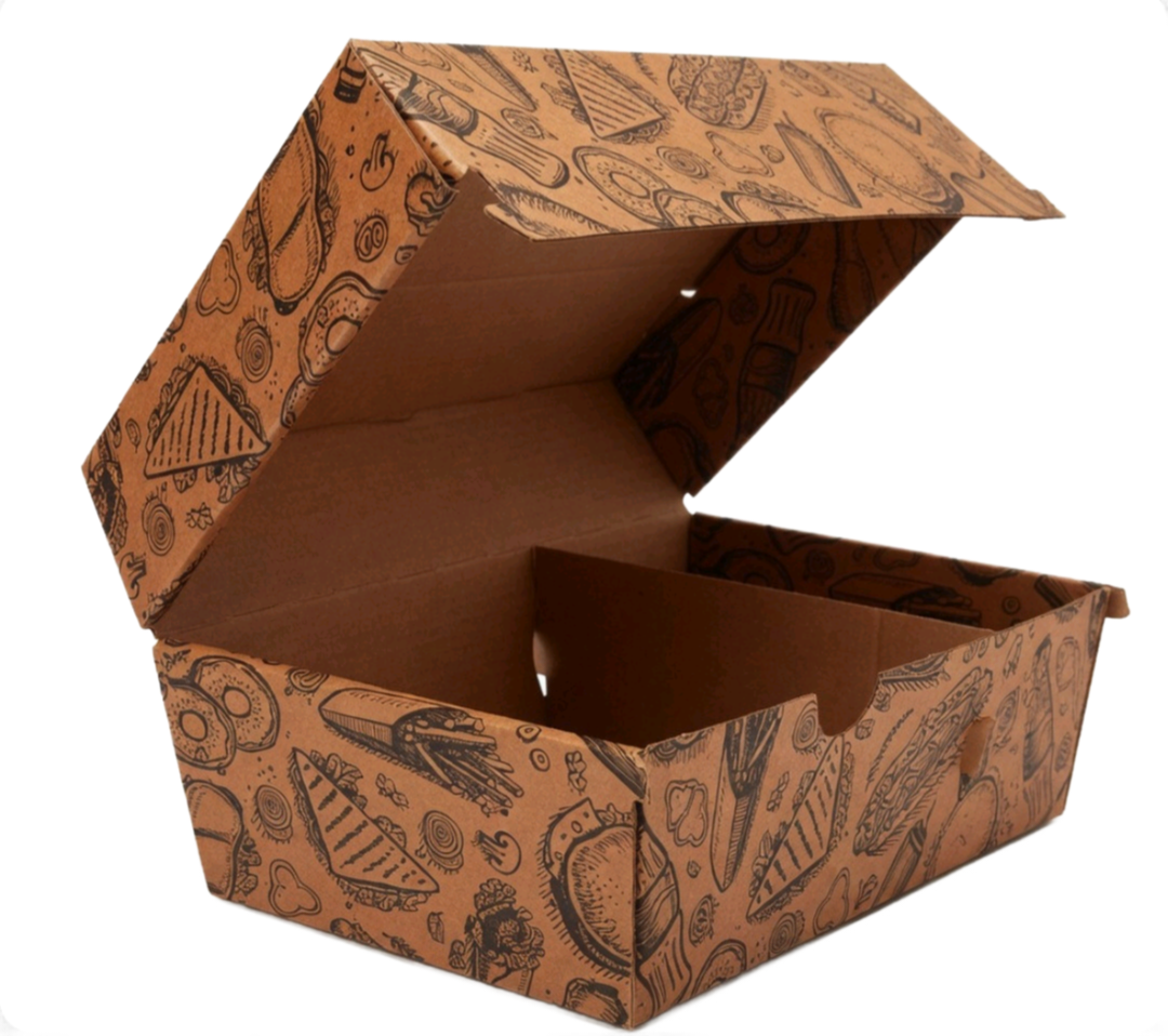 Box na hamburger s prepážkou 205x130x110mm (100ks)