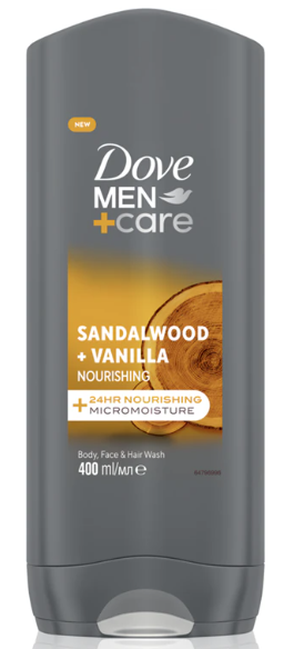 Dove sprchový gél 400ml MEN+CARE Sandalwood+vanilla