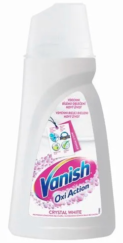 Vanish Oxi Action Crystal White Odstraňovač škvŕn na bielu bielizeň 1 l