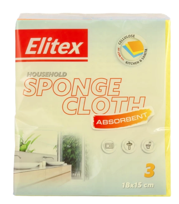 Utierka špongiová ELITEX (3ks)