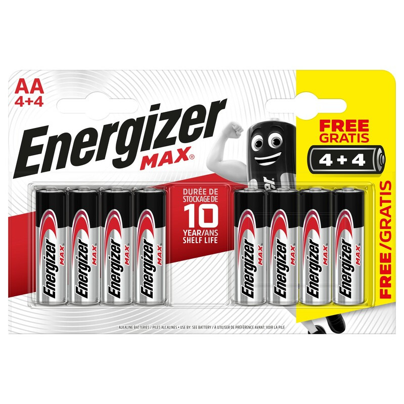 Batéria ENERGIZER Alkaline MAX AA 8ks (4+4)