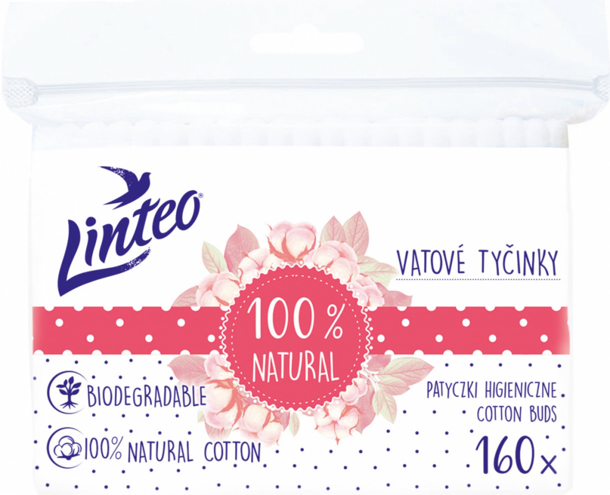 Linteo Vatové tyčinky 160 ks