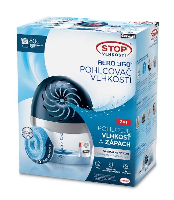 CERESIT AERO stop vlhkosti prístroj a tableta