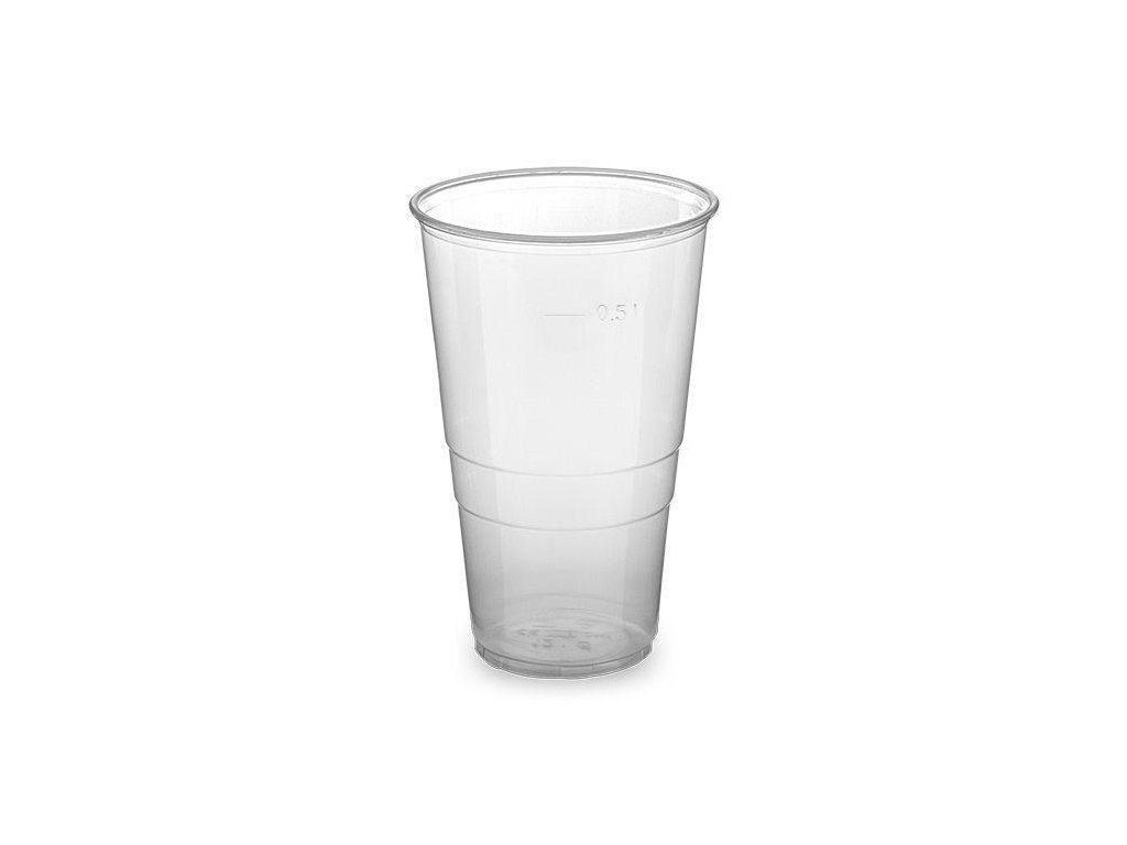 Pohár PP plastový priehľadný 0,5l (50ks)