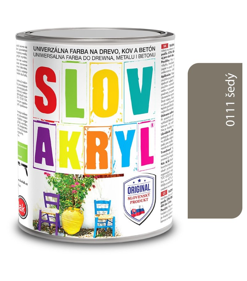 Slovakryl 0111 - šedý 0,75kg