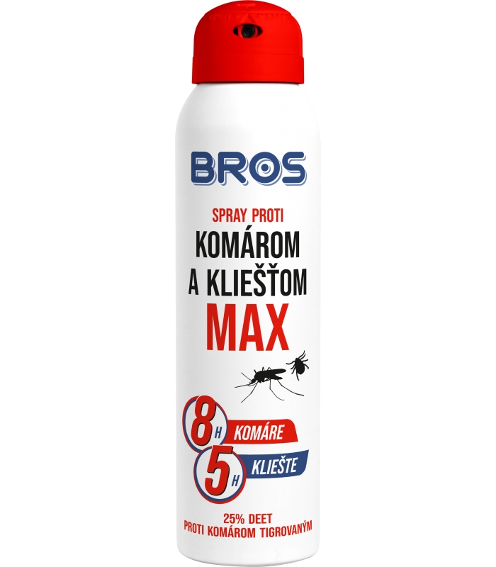 BROS spray proti komárom a kliešťom MAX 90ml
