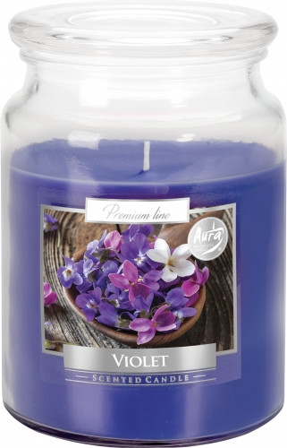 Bispol sviečka v skle 500g Violet
