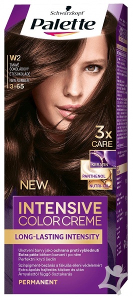 Palette Intensive colorcreme (W2) 3-65 farba na vlasy - Tmavá čokoládová