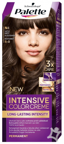 Palette Intensive colorcreme (N4) 5-0 farba na vlasy - Svetlo hnedá