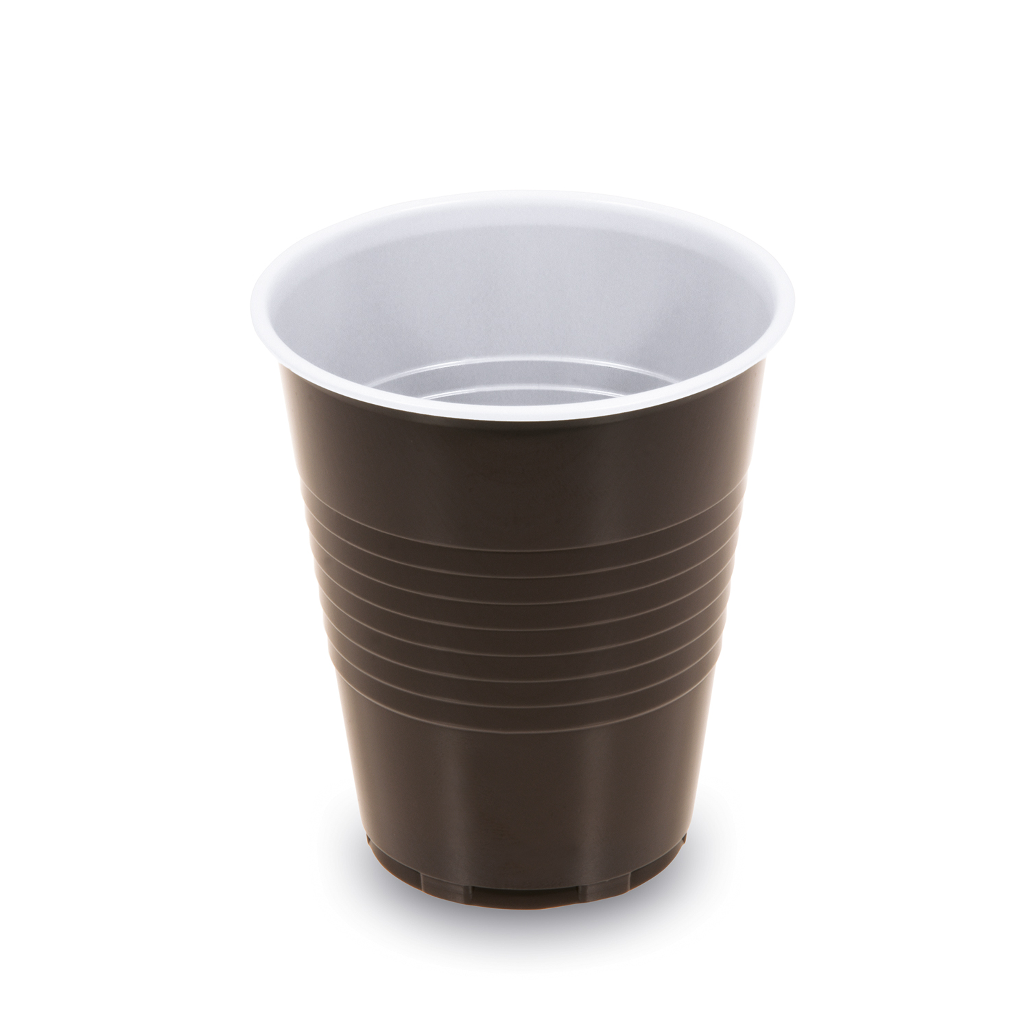 Pohár na kávu 150ml PP (100ks) hnedo/biely