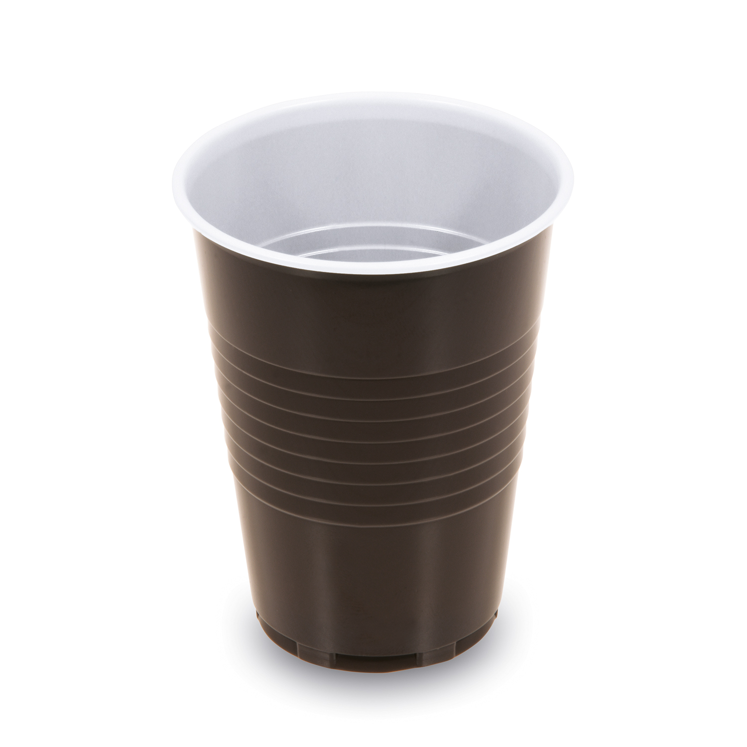 Pohár na kávu 180ml PP (100ks) hnedo/biely