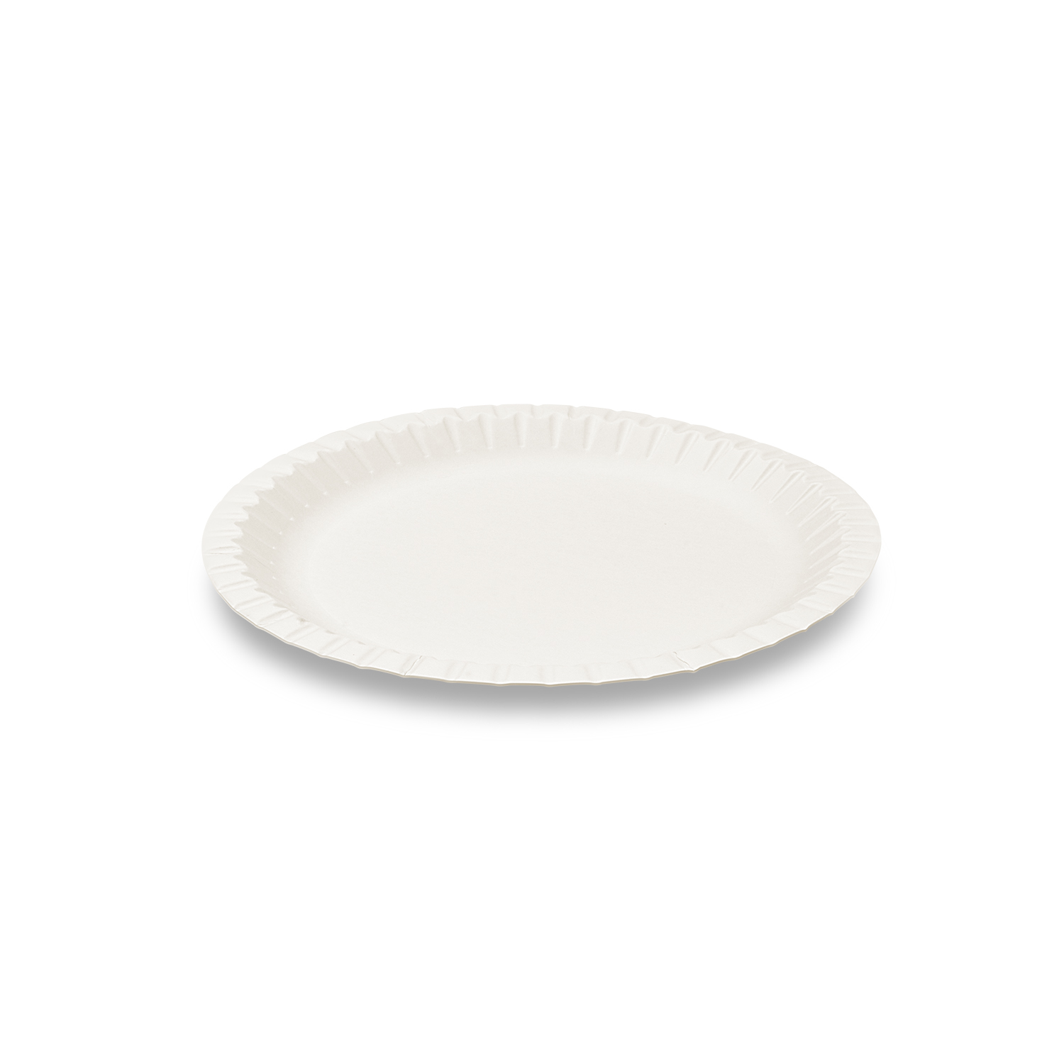 Tanier papierový 23cm plytký biely 100% celulóza (100ks)