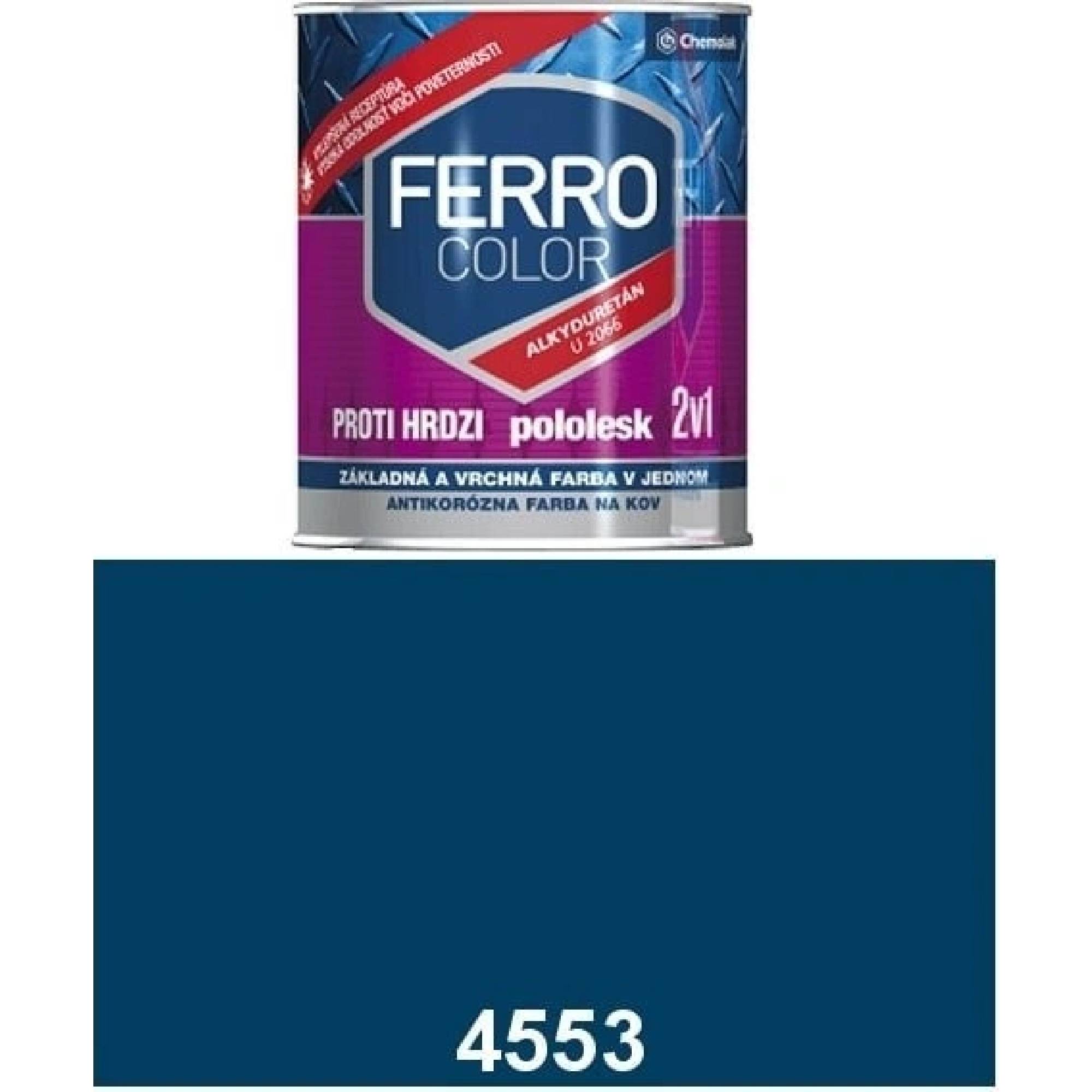 Ferrocolor 0,75l pololesk tmavomodrá