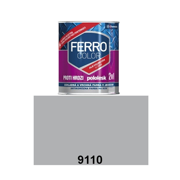 Ferrocolor 0,75l pololesk strieborná