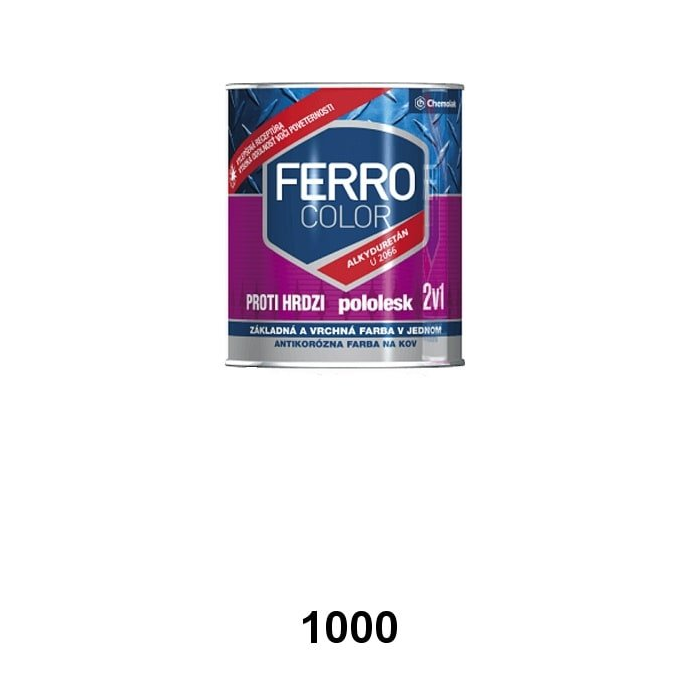 Ferrocolor 0,75l pololesk biela