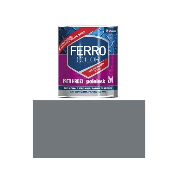 Ferrocolor 0,75l pololesk šedá