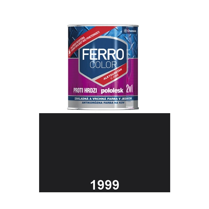 Ferrocolor 0,75l pololesk čierna