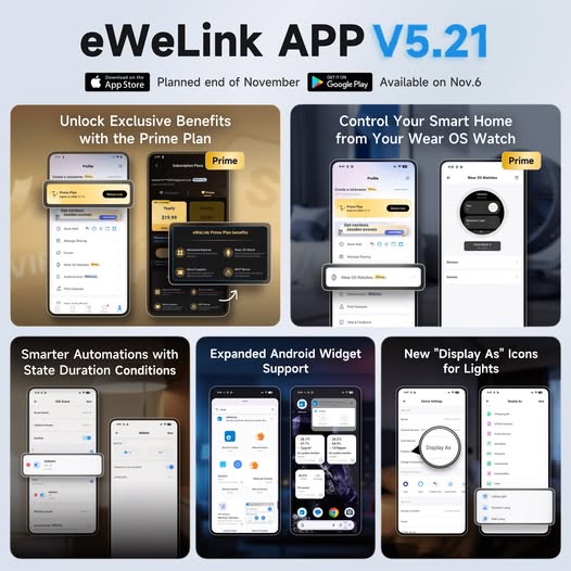 Co je nového v aplikaci eWeLink V5.21