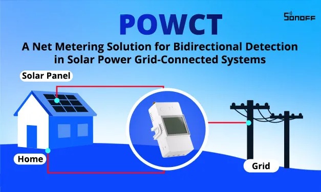 Oboustrané měření toku energie pomocí Sonoff POWCT.