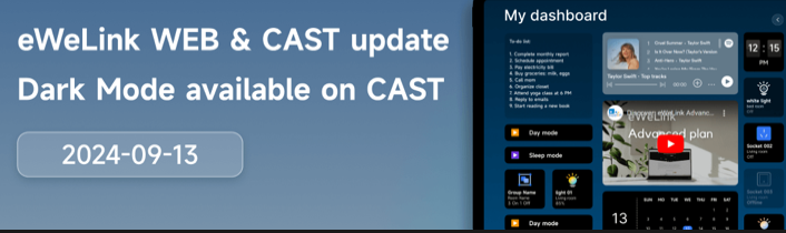 eWeLink WEB a CAST aktualizovány!