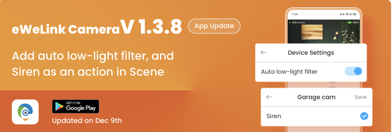 CO JE NOVÉHO V EWELINK KAMERA V1.3.8?