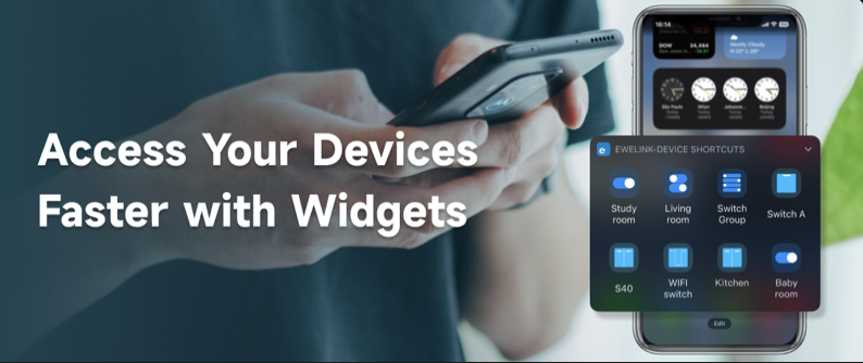 Návod na využití eWeLInk widgetů pro Android i iOS.
