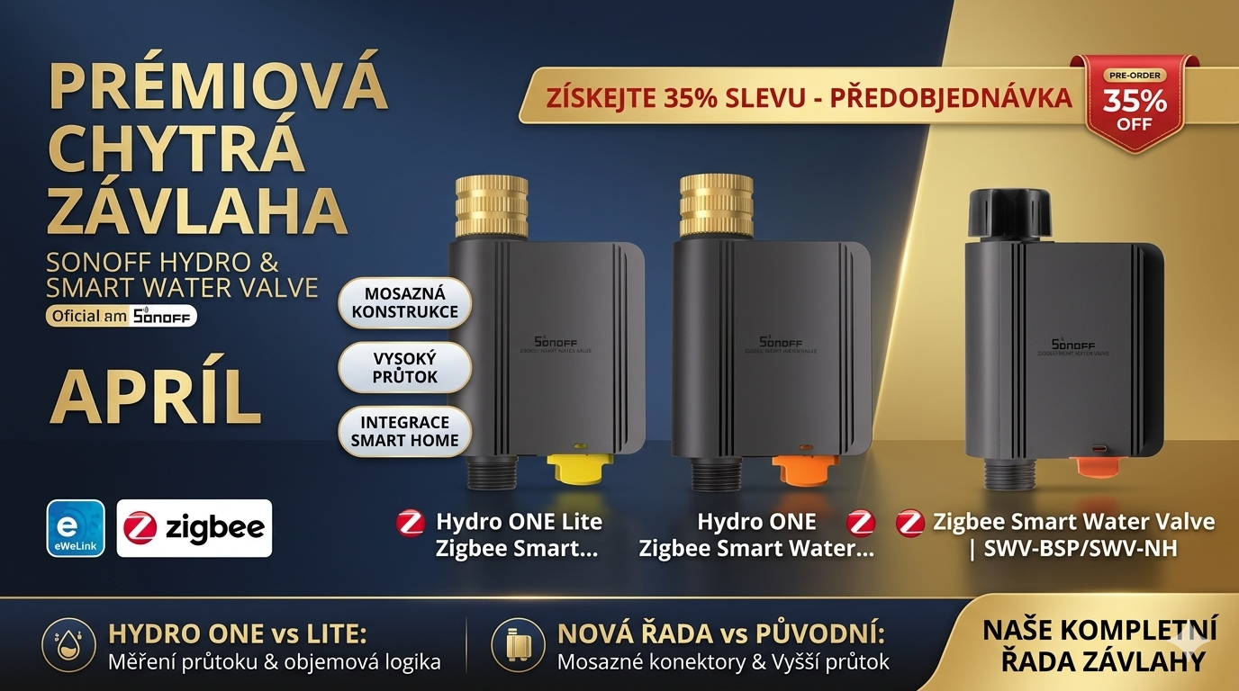 Evoluce chytrého ventilu Sonoff