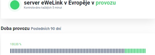 Jak ověřit stav serveru eWeLink?