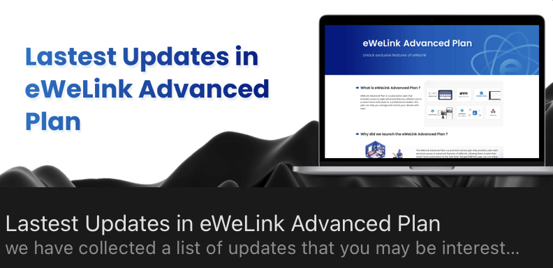Najnovšie aktualizácie v rozšírenom pláne eWeLink