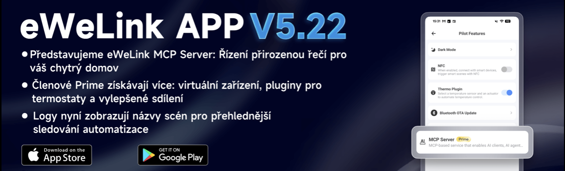 Novinky v aplikaci eWeLink V5.22
