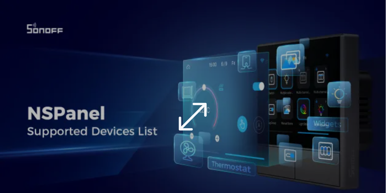 Sonoff NSPanel seznam podporovaných zařízení