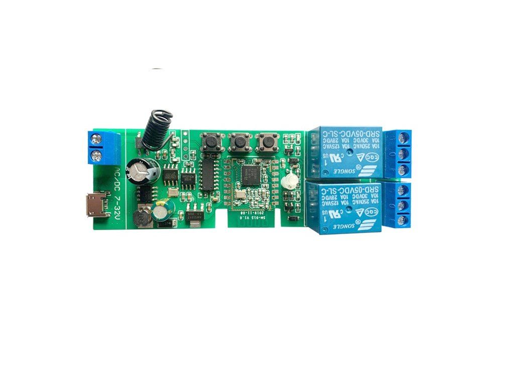 Dvoukanálová varianta Zigbee reléového modulu