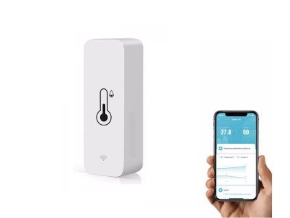 Tuya TH01 WiFi senzor teploty a vlhkosti – pohled zboku