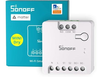 SONOFF WiFi Mini-D Matter – pohled zepředu na miniaturní spínač