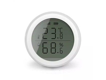 Zigbee čidlo teploty a vlhkosti – pohled zepředu na Zigbee senzor