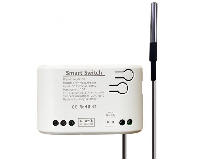 YkJdTuya Smart Life 5V 32V Passive Dry Contact WiFi Switch Relay Temperature Humidity Monitoring Thermostat Sensor