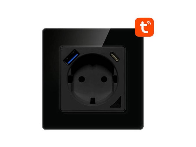 cze pm Chytra WiFi zasuvka Avatto N WOT10 USB B TUYA USB USB C cerna 30824 1