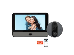 Tuya Wi-Fi digitální dveřní kukátko s kamerou a displejem
