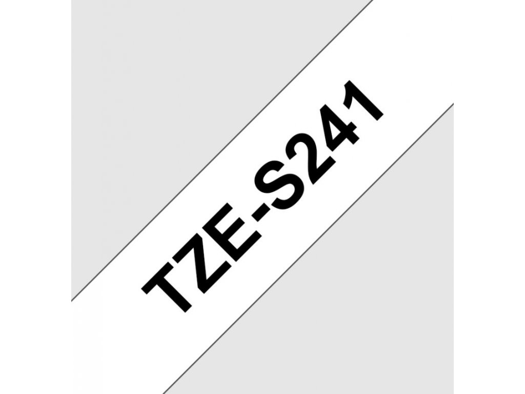 TZE-S241, bílá/černá, 18mm TZES241 Brother