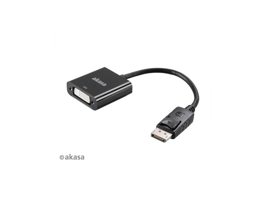 AKASA kabel redukce DisplayPort na DVI, 20cm AK-CBDP05-20BK Akasa