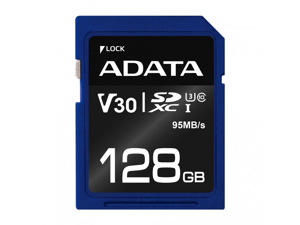ADATA SDXC 128GB UHS-I U3 V30S 95/60MB/s ASDX128GUI3V30S-R