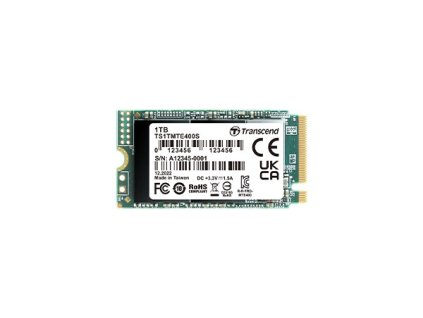 TRANSCEND MTE400S 1TB SSD disk M.2 2242, NVMe PCIe Gen3 x4 2,000MB/s R 1,700MB/s W TS1TMTE400S Transcend