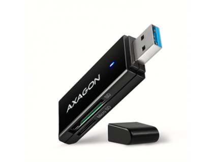 AXAGON CRE-S2N, USB-A 3.2 Gen 1 - SUPERSPEED čtečka karet, 2-slot & lun SD/microSD, podpora UHS-I Axagon