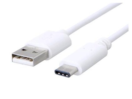 Kabel C-TECH USB 2.0 AM na Type-C kabel (AM/CM), 1m, bílý CB-USB2C-10W C-Tech