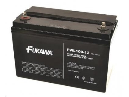 Batéria - FUKAWA FWL 100-12 (12V/100Ah - M8), životnosť 10 rokov Fukawa