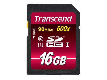 Transcend 16GB SDHC (Class 10) UHS-I 600x (Ultimate) MLC paměťová karta TS16GSDHC10U1