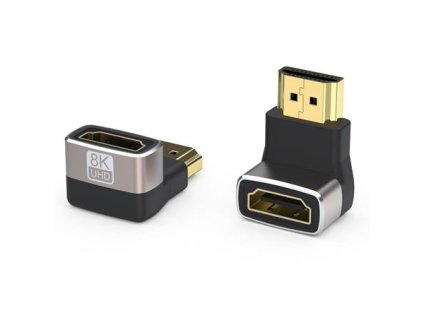 PremiumCord 8K Adaptér spojka HDMI A - HDMI A, F/M, zahnutá do pravého úhlu 90° kphdma-39