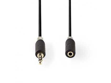 Nedis CABW22050AT10 - Stereofonní Audio Kabel | 3,5mm Zástrčka - 3,5mm Zásuvka | 1 m | Antracit