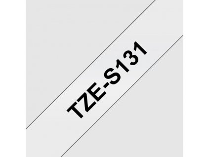 TZE-S131, průsvitná / černá, 12mm TZES131 Brother