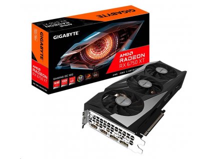 GIGABYTE VGA AMD Radeon RX 6750 XT GAMING OC 12G, RX 6750 XT, 12GB GDDR6, 2xDP, 2xHDMI GV-R675XTGAMING OC-12GD Gigabyte